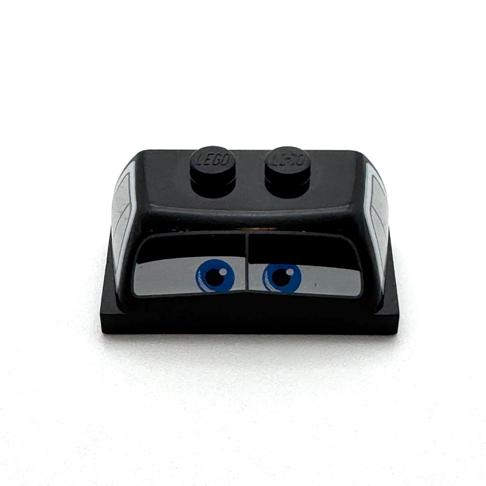 LEGO Windscreen 2x4x1 1/3 Black Cars Blue Eyes 30841 Part Replacement